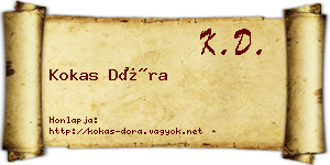 Kokas Dóra névjegykártya